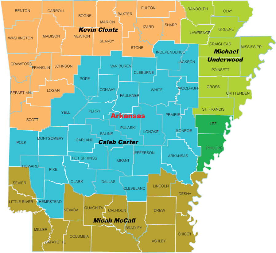 Arkansas - Industrial Territory Map