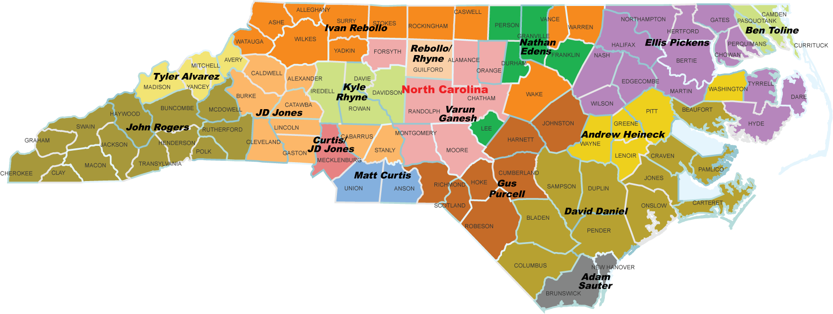 North Carolina - Industrial Territory Map