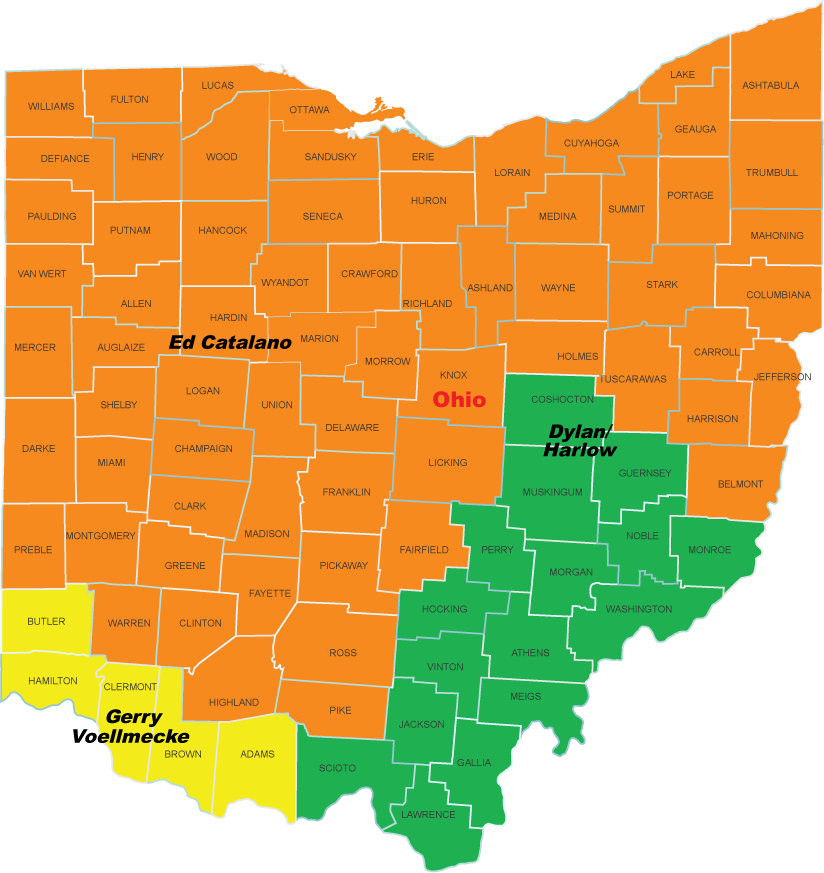 Ohio - Industrial Territory Map