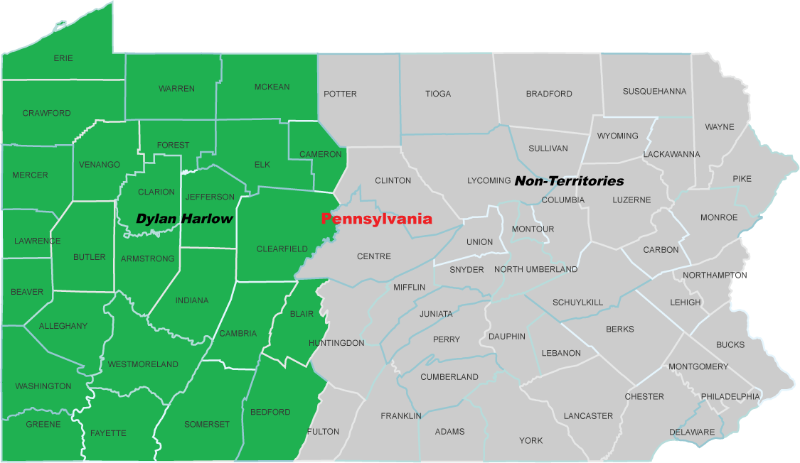 Pennsylvania - Industrial Territory Map