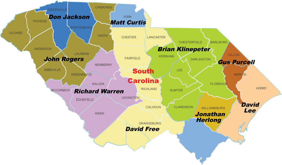 South Carolina - Industrial Territory Map