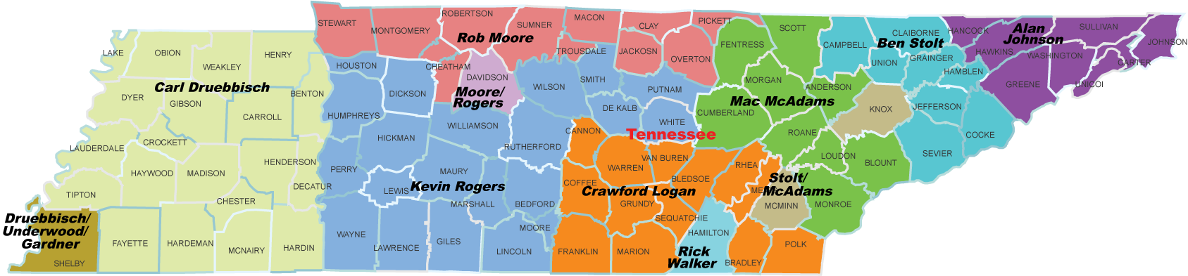 Tennessee - Industrial Territory Map