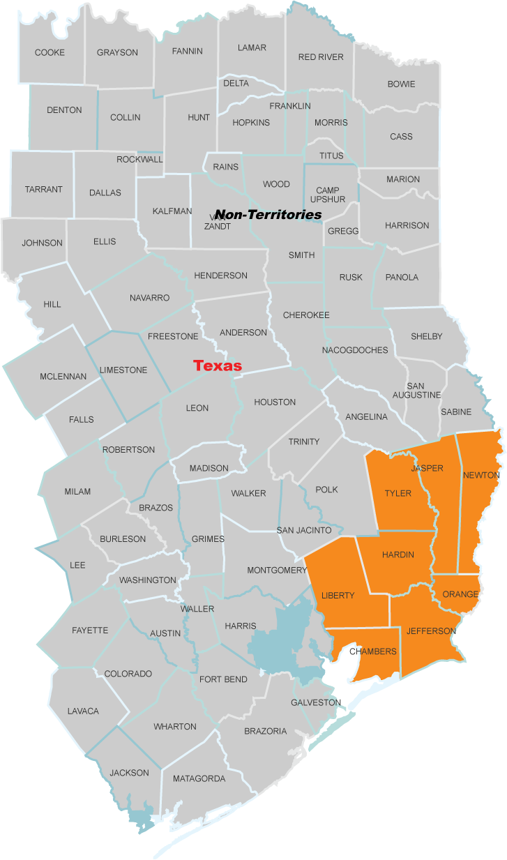Texas - Industrial Territory Map