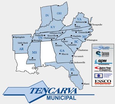 Tencarva Municpal Locations